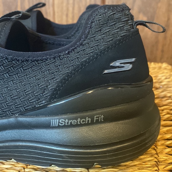 Women's Skechers GOwalk Stretch Fit Basket Wind Slip On Sneaker-Black-Sz 11 - Picture 6 of 15